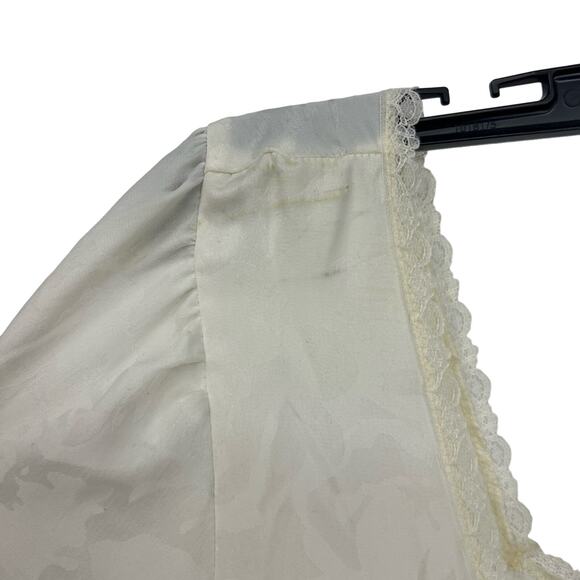 VTG Valentino Intimo Neiman Marcus Cream White Gown Lace Satin Feel Small READ - Picture 8 of 15